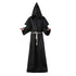 Halloween costumes Monk Hooded Robe Cloak Cape Friar Medieval 2019 Halloween Comic Con Party - menochic